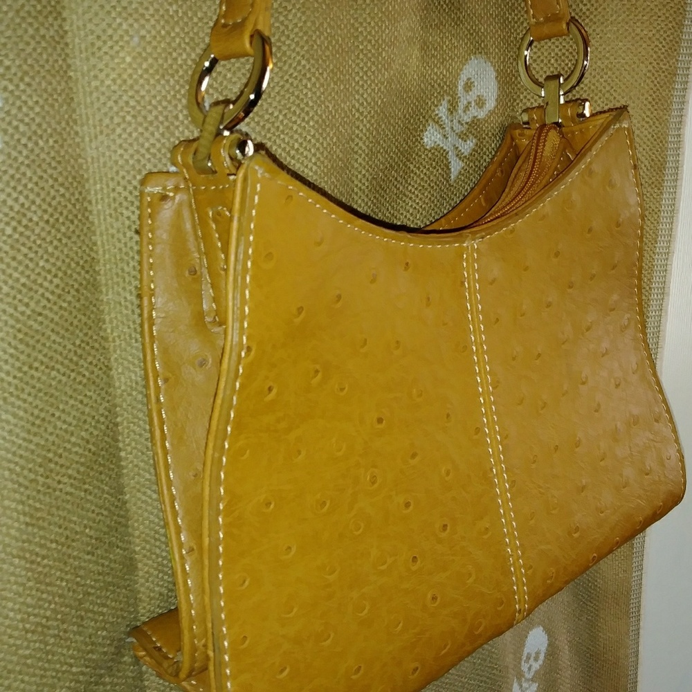 Liz Claiborne Purse Brown Ostritch